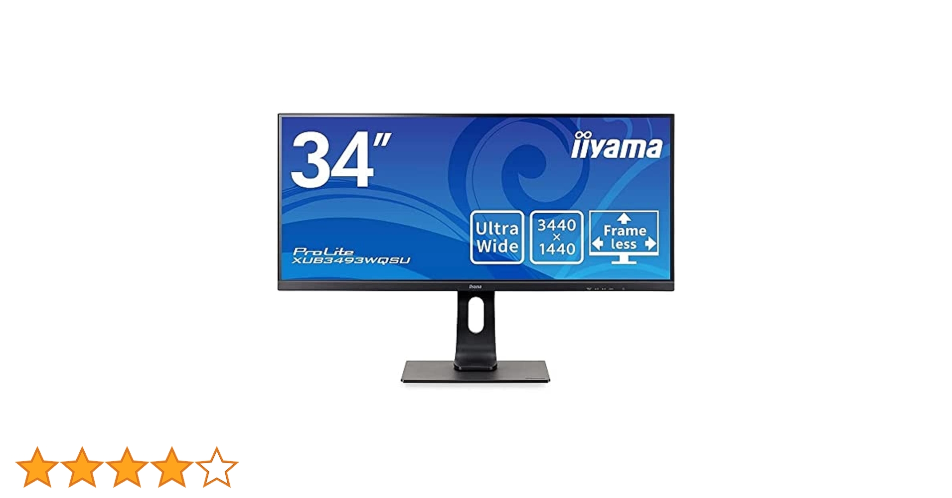 iiyama XUB3493WQSU-B1 34 Inch ADS-IPS with HDR,4ms,21:9